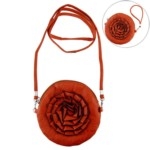 Круглая сумочка с ремешком (оранжевый)