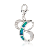 Blue Opal Character Necklace Pendant With Lobster Clasp