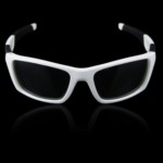 Солнцезащитные очки OPEKA UV400 (черные линзы / белая оправа)